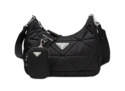 PRADA Re-Nylon Padded Hobo Bag "Black"