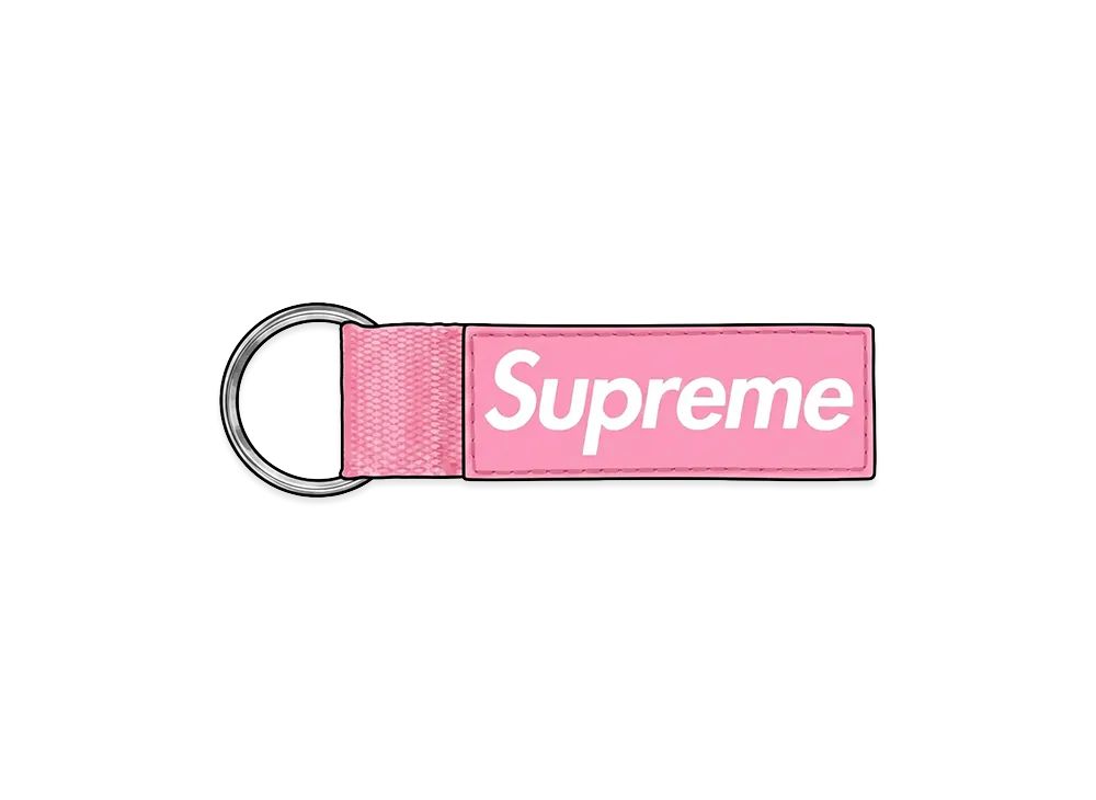 Supreme Webbing Keychain "Pink"
