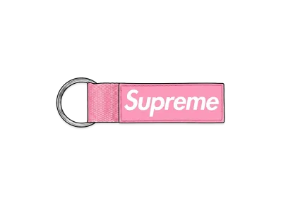 Supreme Webbing Keychain "Pink"