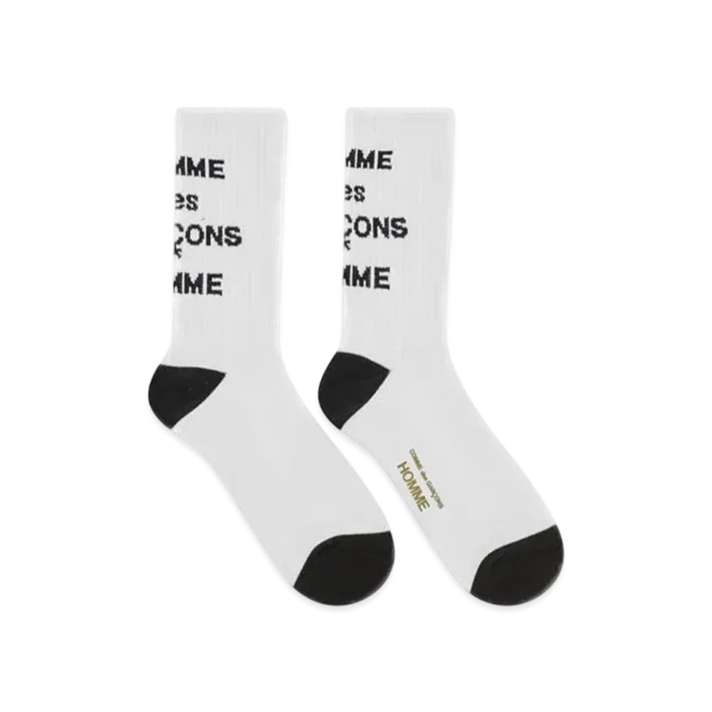 COMME des GARCONS HOMME Cotton Pilled Socks "White"