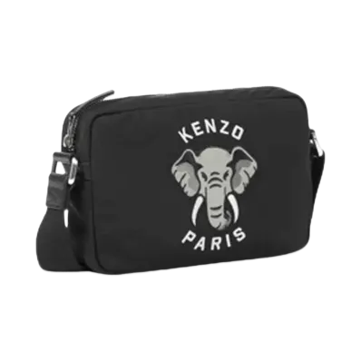 KENZO 'VARSITY' Embroidery Hand Bag "Black"