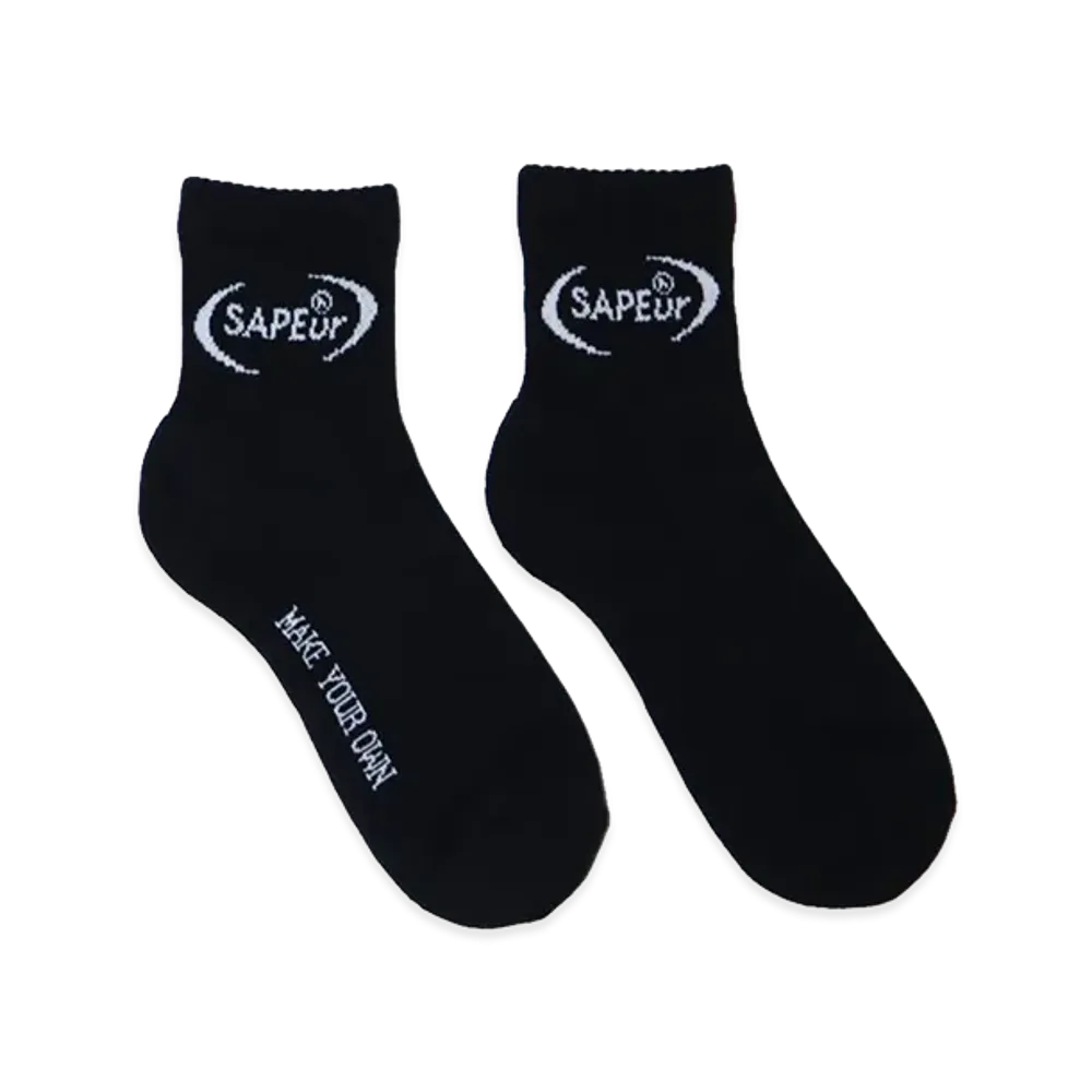 SAPEur Short Length Oval Logo Socks "Black"