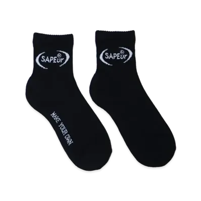 SAPEur Short Length Oval Logo Socks "Black"