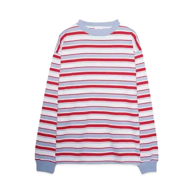 F-LAGSTUF-F BORDER L/S TEE "WHITE"