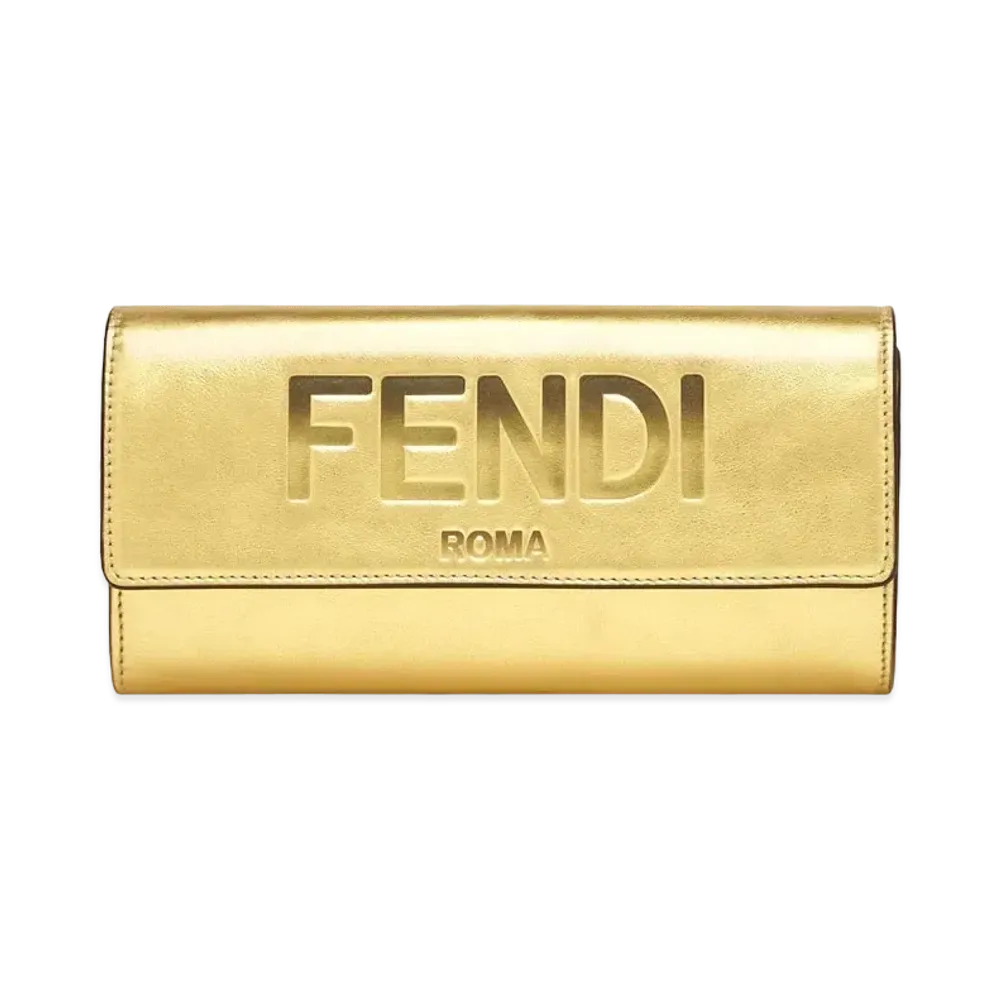 FENDI Continental Wallet Leather "Gold"
