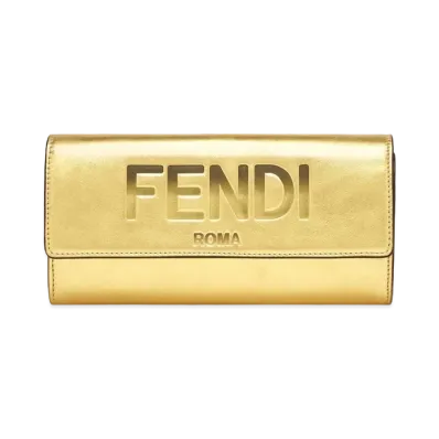 FENDI Continental Wallet Leather "Gold"