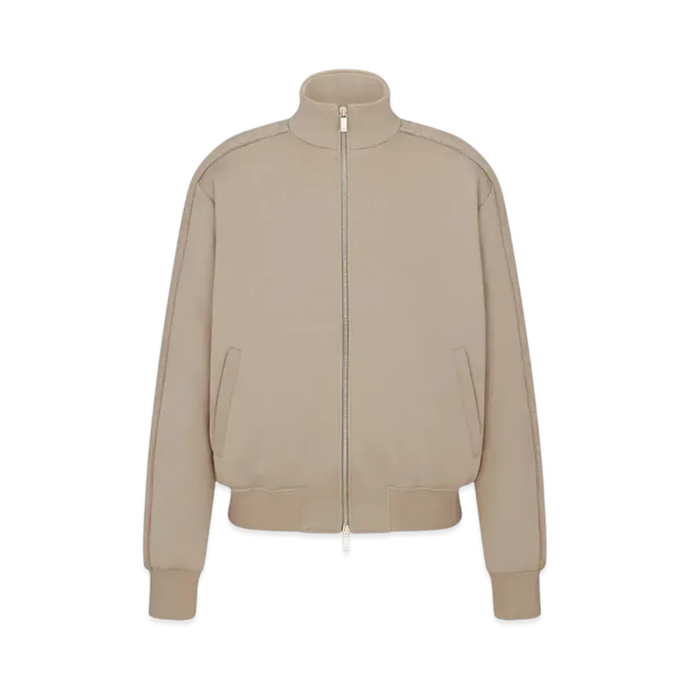 Dior Men's Oblique Track Jacket Cotton-Blend Jersey "Beige"