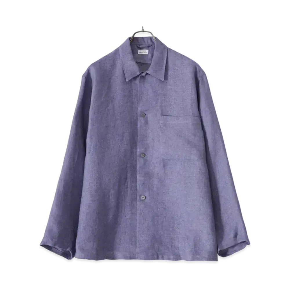 COMOLI Linen Shirt Jacket "Saxe"
