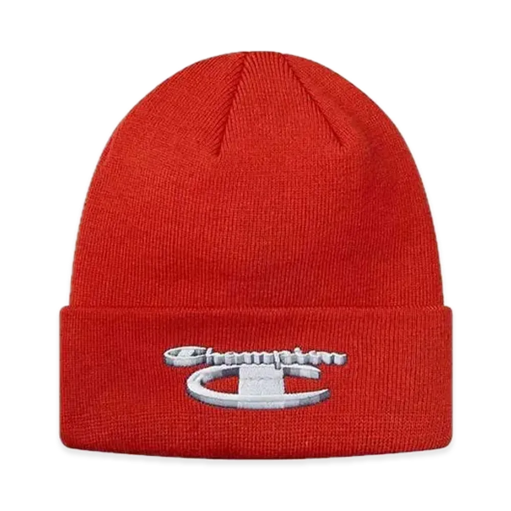 Supreme x Champion 3D Metallic Beanie "Brick Red"