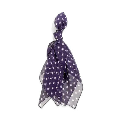 Needles SCARF - SILK CREPE / STAR "Purple"