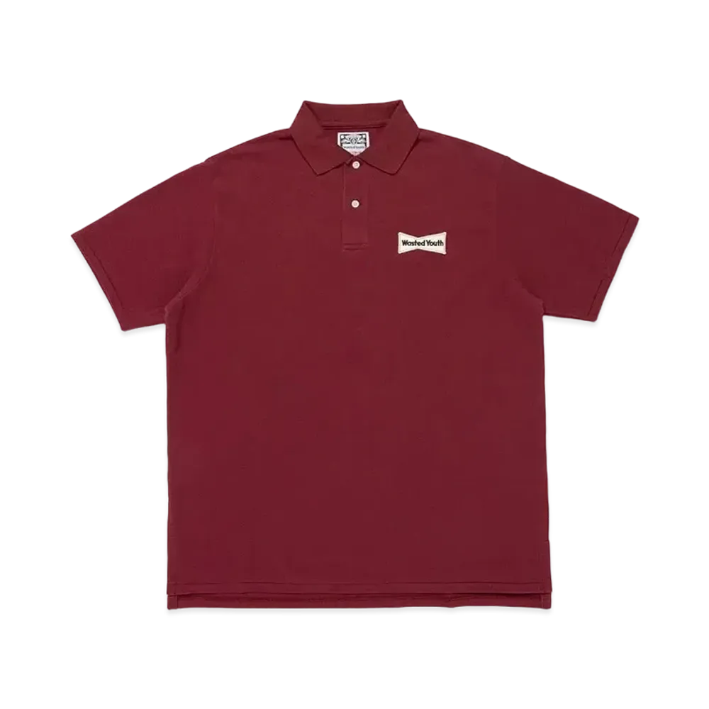 Wasted Youth Big Polo Shirt "Burgundy" / VERDY