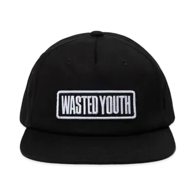 Wasted Youth 5 Panel Snapback Cap "Black" / VERDY