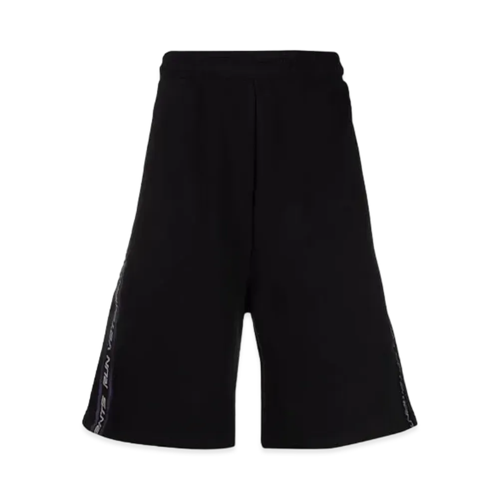 VETEMENTS logo tape truck shorts "black"