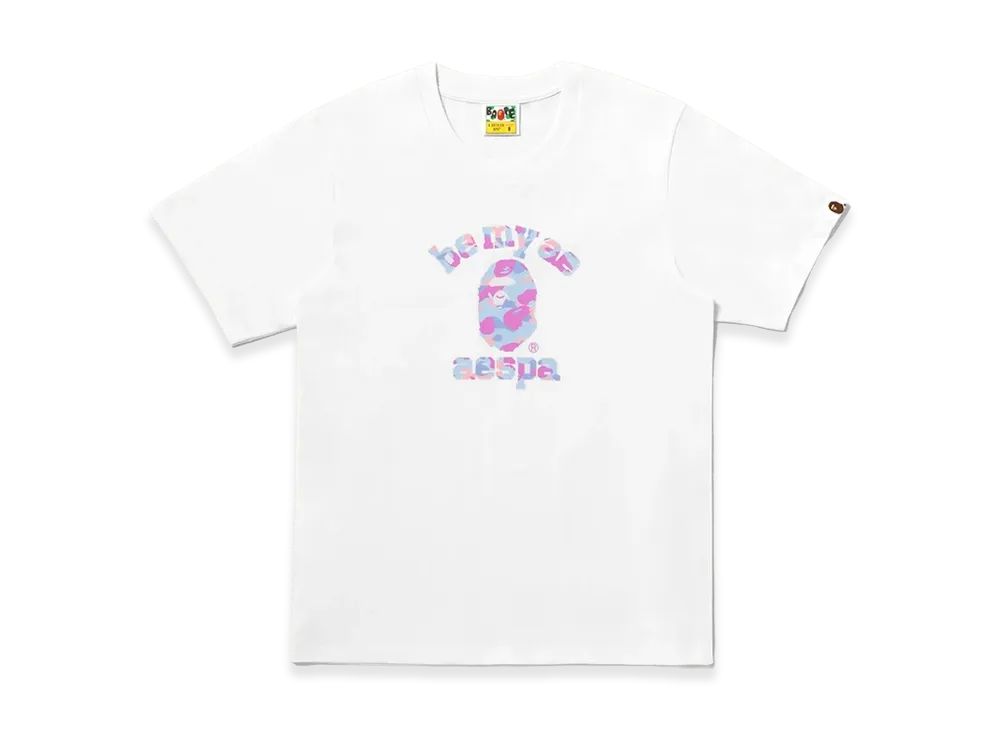 A BATHING APE x aespa Women's College Tee "White"