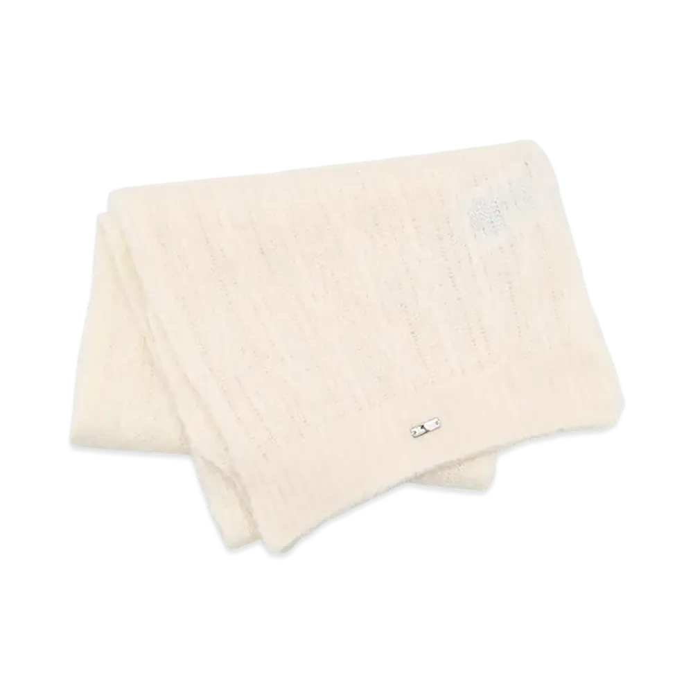 Herno Women's Resort Cable Knit Scarf "Cream"