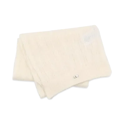 Herno Women's Resort Cable Knit Scarf "Cream"