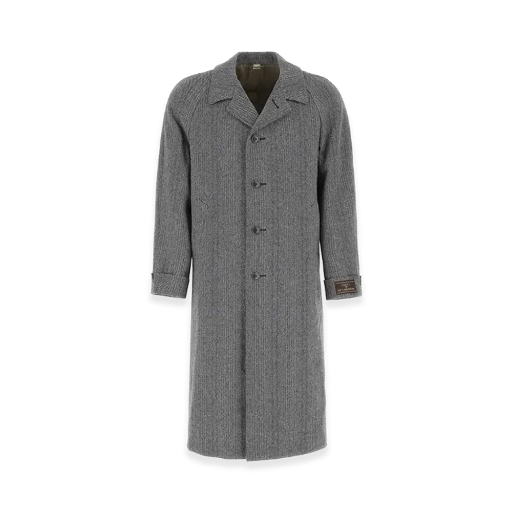 GUCCI Embroidered Wool Blend Coat "Printed"