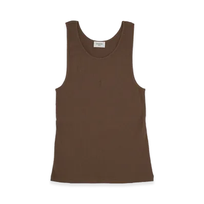Saint Laurent Women's Cassandre Tank Top "Brown"