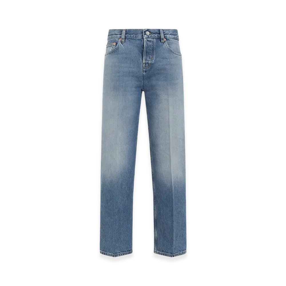 GUCCI Women's Straight Leg Jeans "Blue"