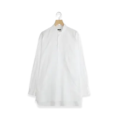 COMOLI Muslin Pullover Shirt "White"