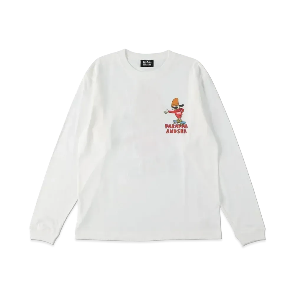 WIND AND SEA x PARAPPA THE RAPPER (PARAPPA RIDING) L/S T-SHIRT "White"