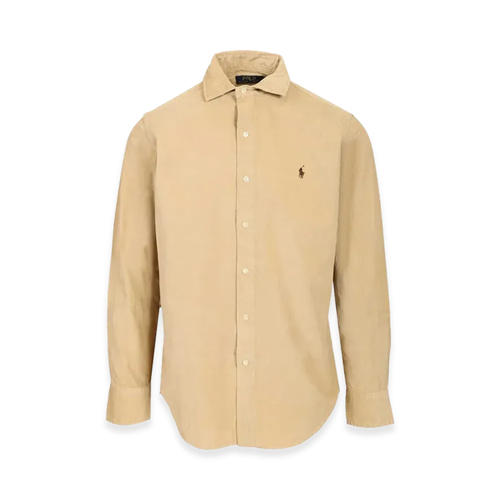 Polo Ralph Lauren Custom Fit Velvet Shirt "Beige"