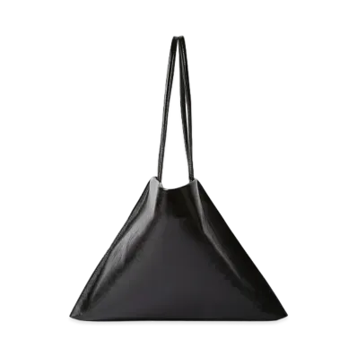 MSGM Leather Asymmetrical Bag "Black"