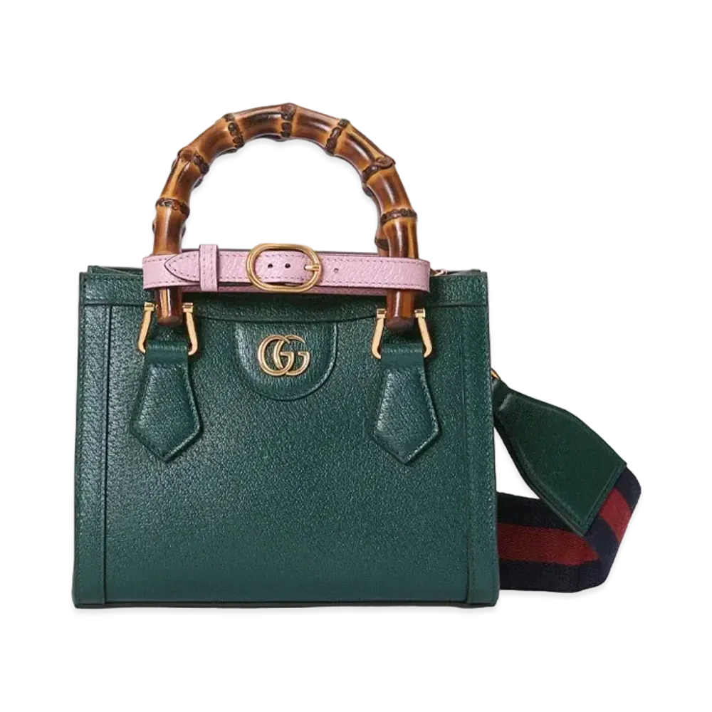 GUCCI Gucci Diana Mini Tote Bag "Green"