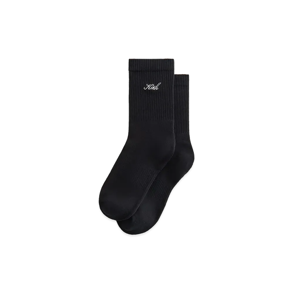 Kith Women's Script Light Mid Calf Socks "Black"