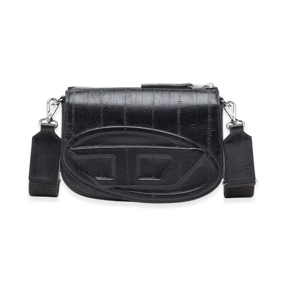 Diesel 1Dr Camera Bag 1Dr-Camera Bag In Eel-Effect Leather "Black"