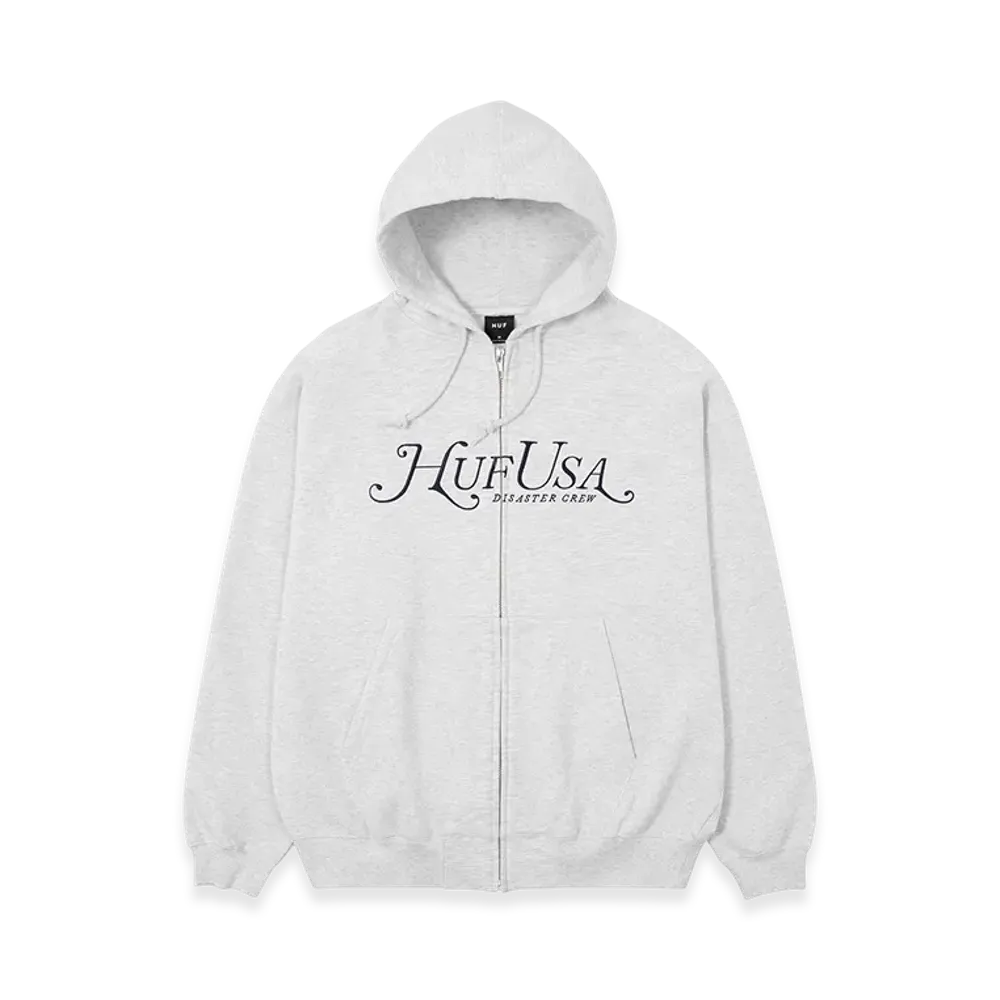 HUF Manhattan Tech Full Zip Hoodie "Ash Grey"