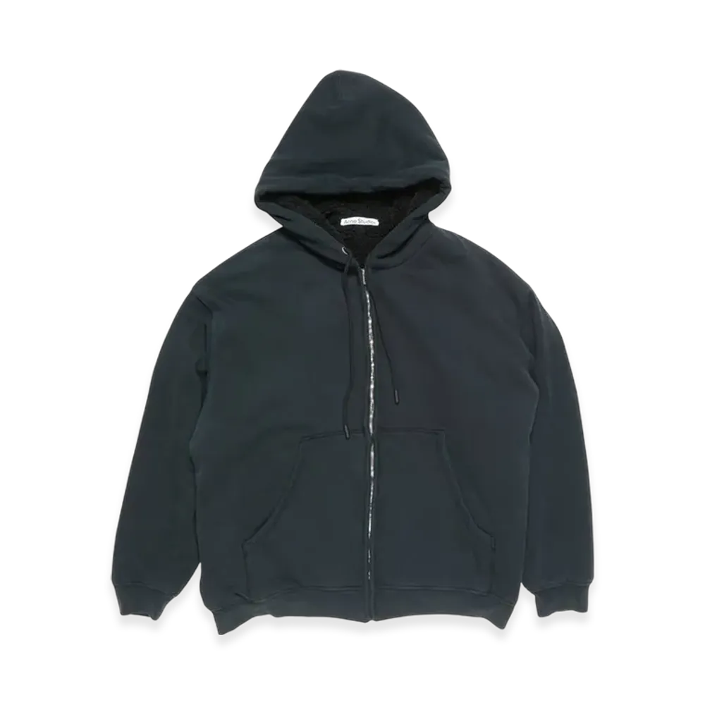Acne Studios Hooded Zipper Sweatshirt "Faded Black"