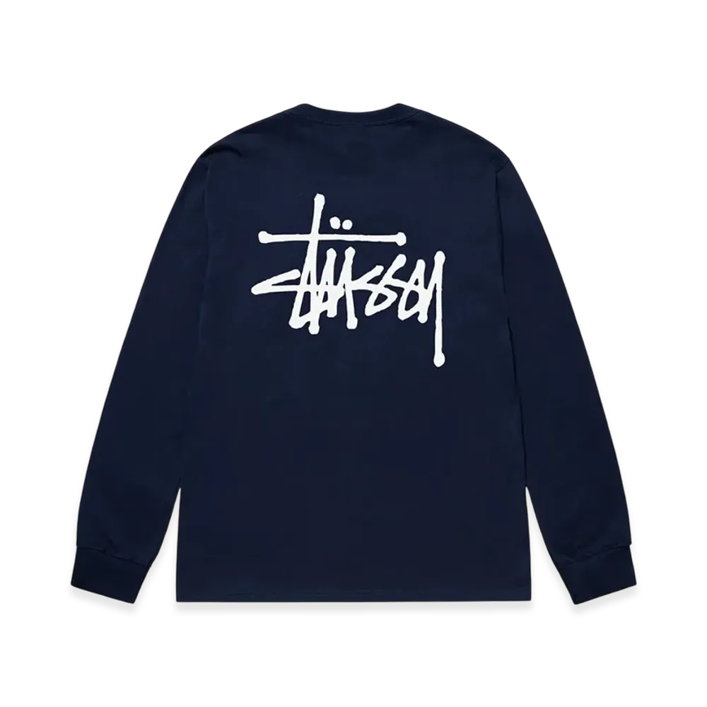 Stussy Basic Stussy LS Tee 2023 "Navy"