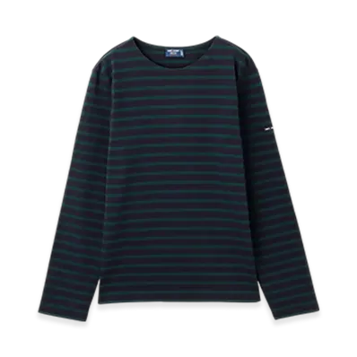 SAINT JAMES Long Sleeve T-shirt Meridien "Navy Pin"