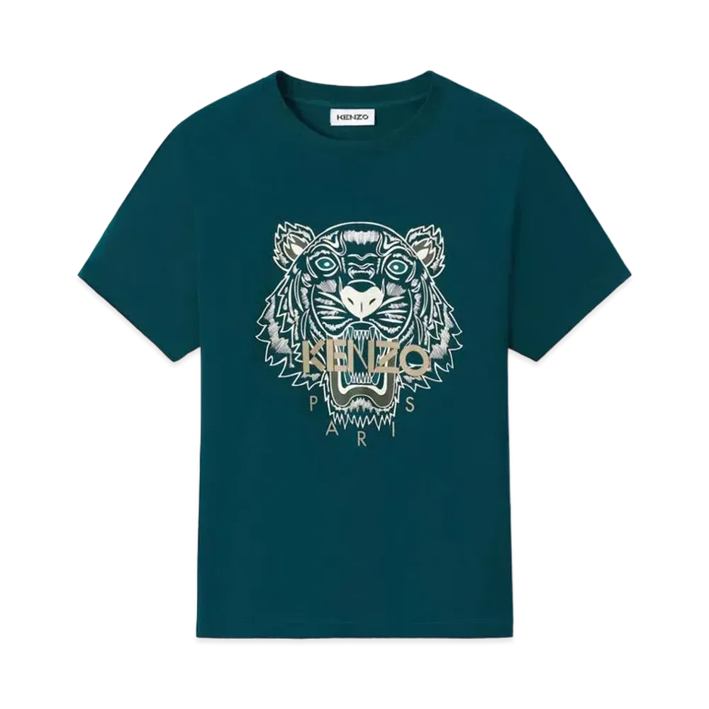 KENZO T-Shirt tigre Tigre "Duck Blue"