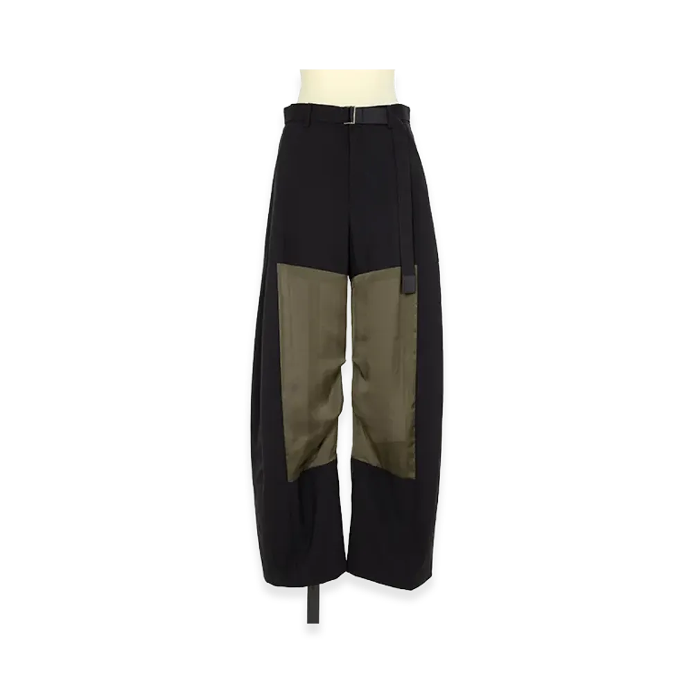sacai Wool Suiting Pants "Navy/Khaki"