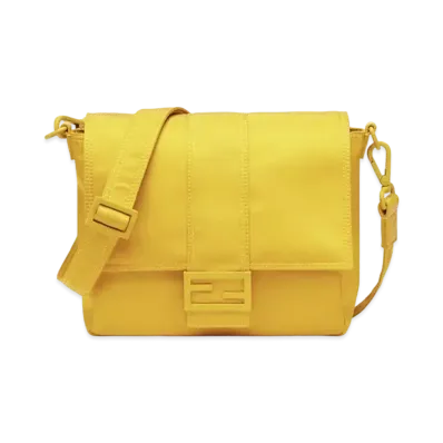 FENDI Baguette Messenger Bag Medium Nylon Bag "Yellow"