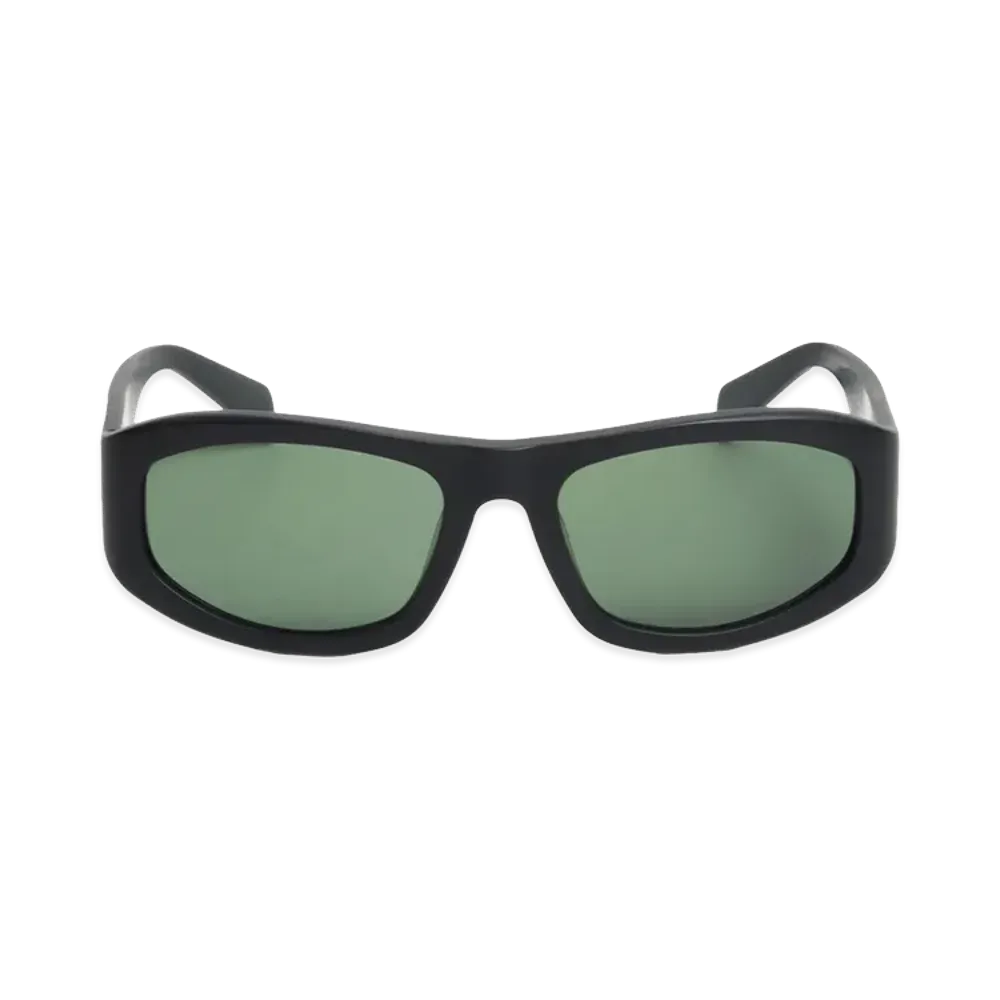 Stussy Landon Sunglasses "Matte Black/Green Lens"