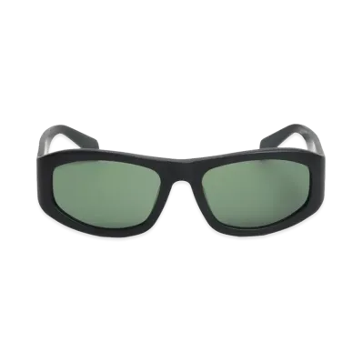 Stussy Landon Sunglasses "Matte Black/Green Lens"