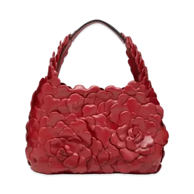 Valentino Small Garavani 03 Rose Edition Atelier Hobo Bag "Rosso Valentino"