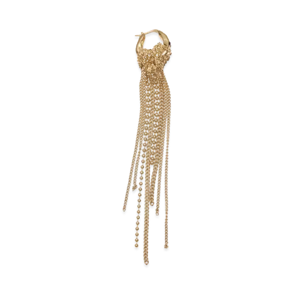 Acne Studios Multi Chain Earrings "Gold/Blue"