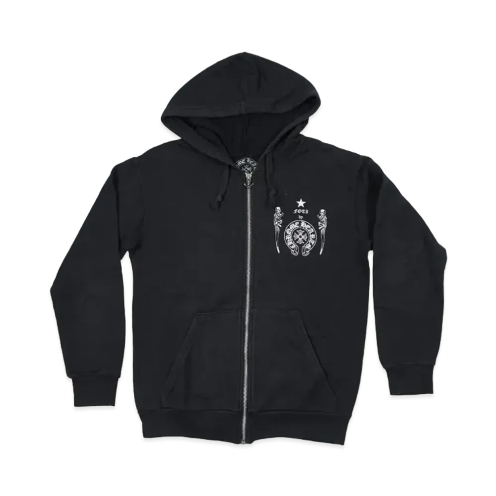 Chrome Hearts Foti Print Zip Up Hoodie "Black"