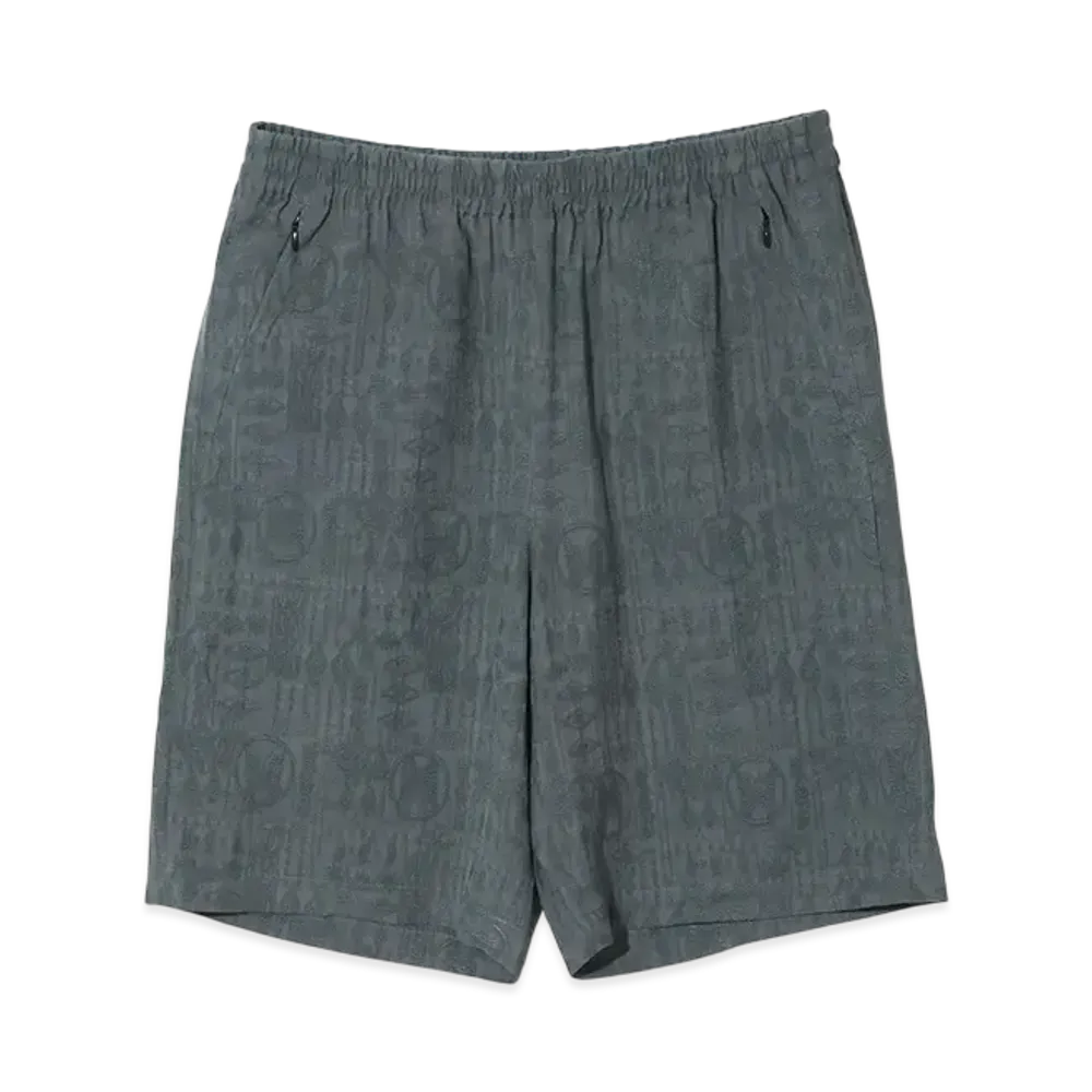 NEEDLES Basketball Short - PE/C Jacquard Cloth "Green"