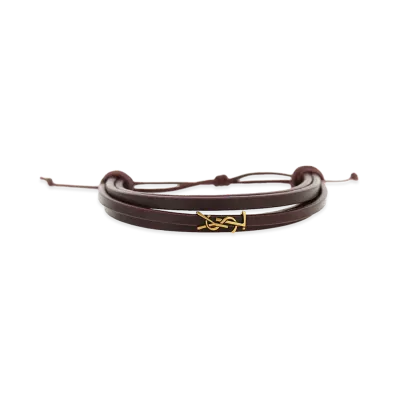 Saint Laurent Women's 'Cassandre' Bracelet "Bordeaux"