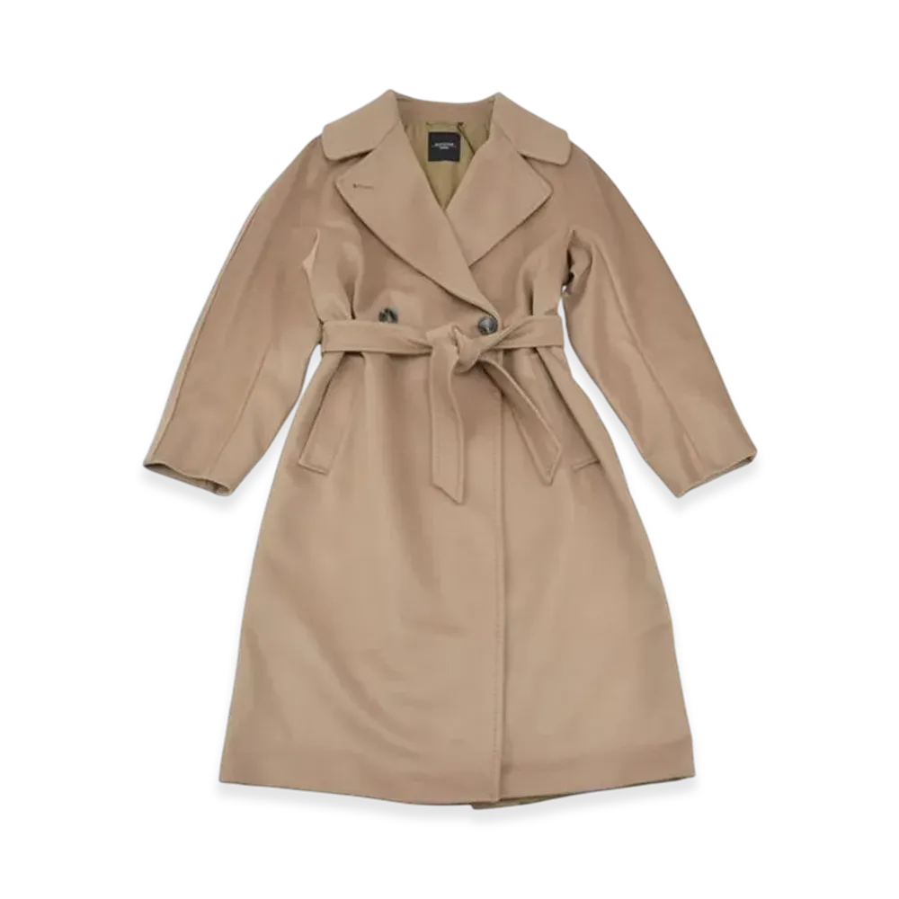 Weekend Max Mara Regina Double Breasted Long Coat "Camel"