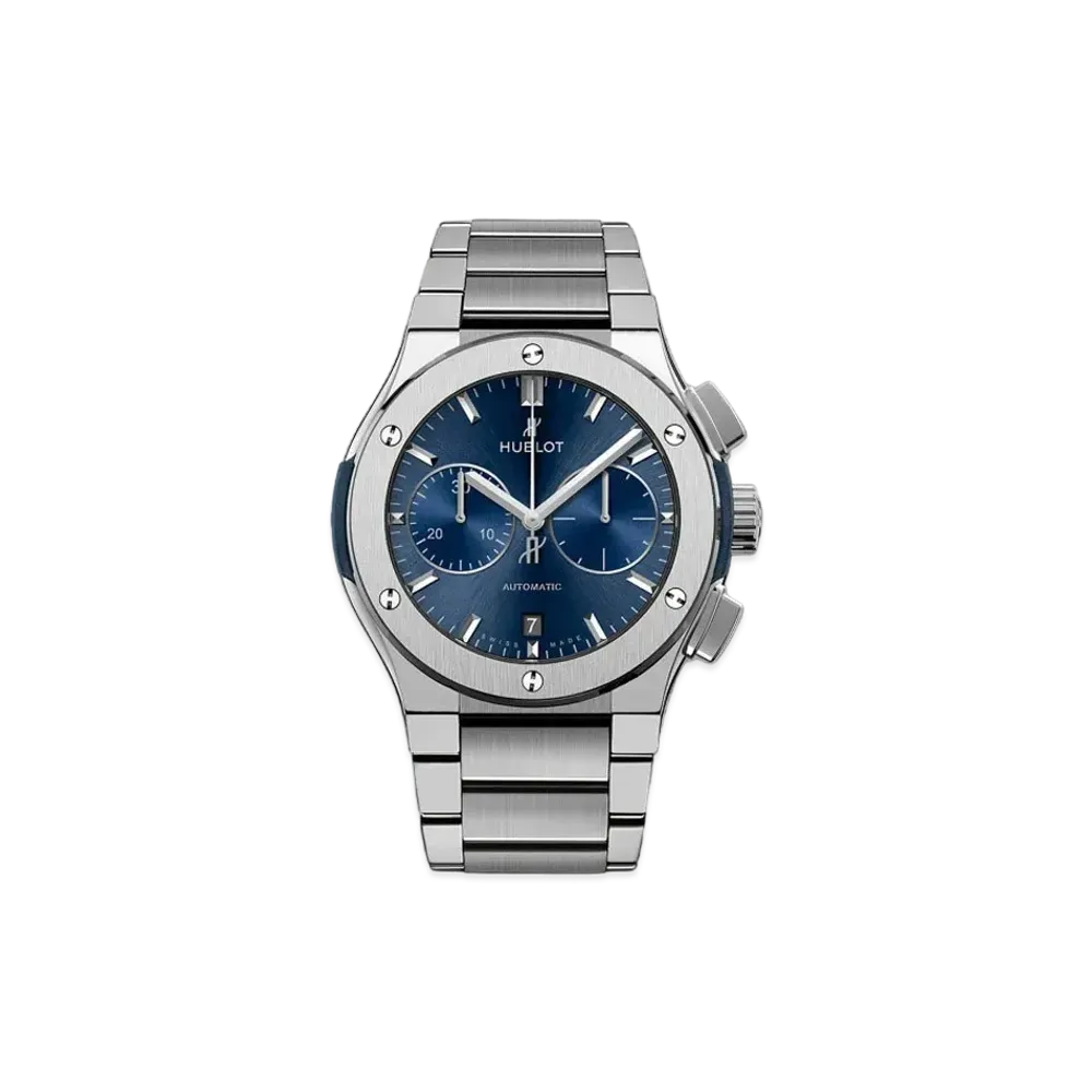 HUBLOT Classic Fusion Blue Chronograph Titanium Bracelet 45mm
