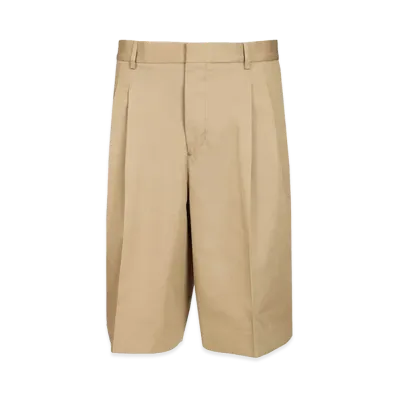 AMI PARIS Wide-Leg Bermuda Shorts "Neutrals"