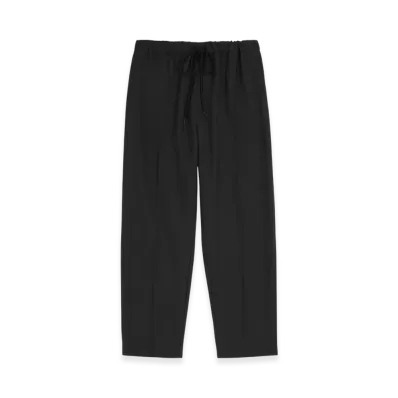 MM6 Maison Margiela Men's Tapered Leg Tailored Wool Trousers "Black"