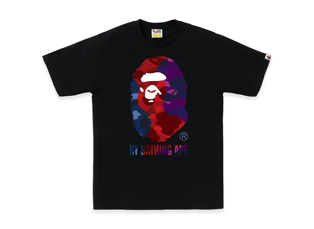 A BATHING APE Color Camo Crazy By Bathing Ape Tee "Black"