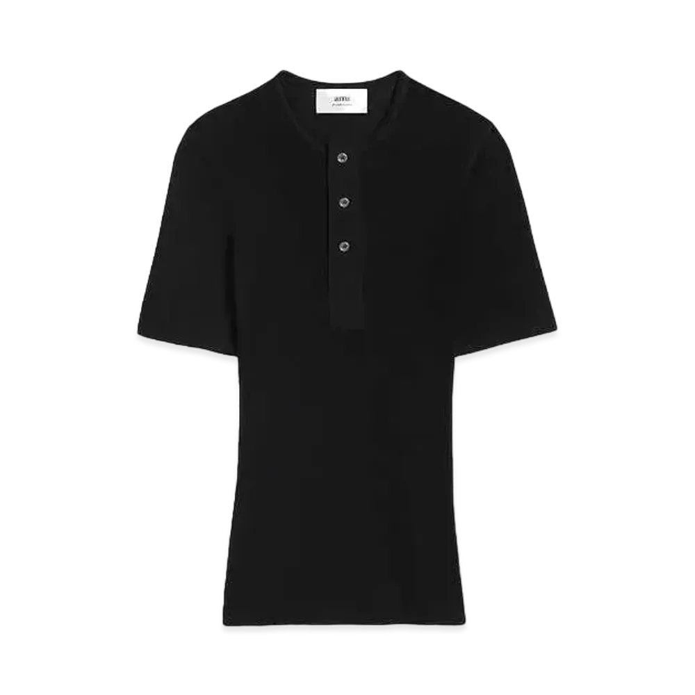 AMI PARIS Light Rib Jersey Short Sleeve T-shirt